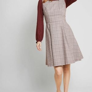 Modcloth Plaid A-Line Dress/Jumper